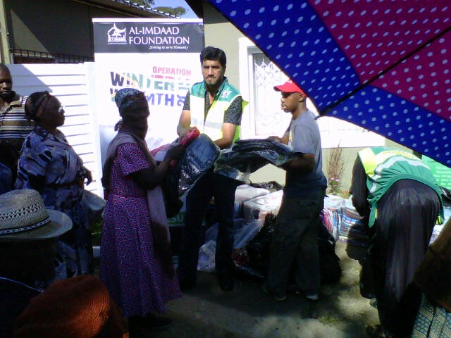 Blankets distributed as part of the 2015 Operation Winter Warmth campaign to needy community members in Wyebank, Durban